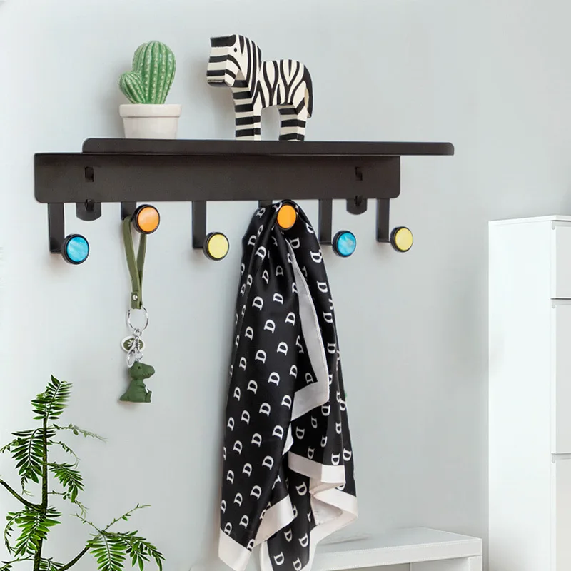 

Metal Floating Wall-Mounted Rack Coat Hook Rack Towel Hanger Holder European Style Dress Coat Hook Wall Door Hat Hanger