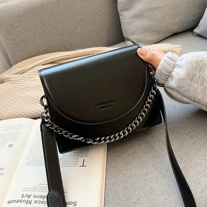 Простая женская сумка на плечо модная мессенджер женские сумки с металлическим