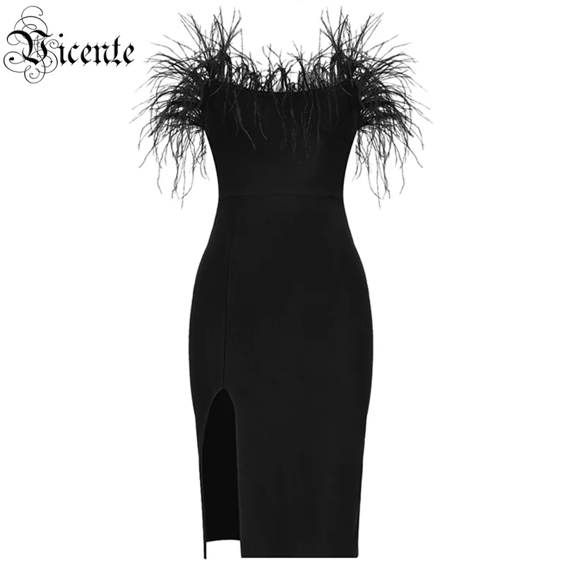 VC все Бесплатная доставка Горячая Стильная черная перо дизайн сексуальное без