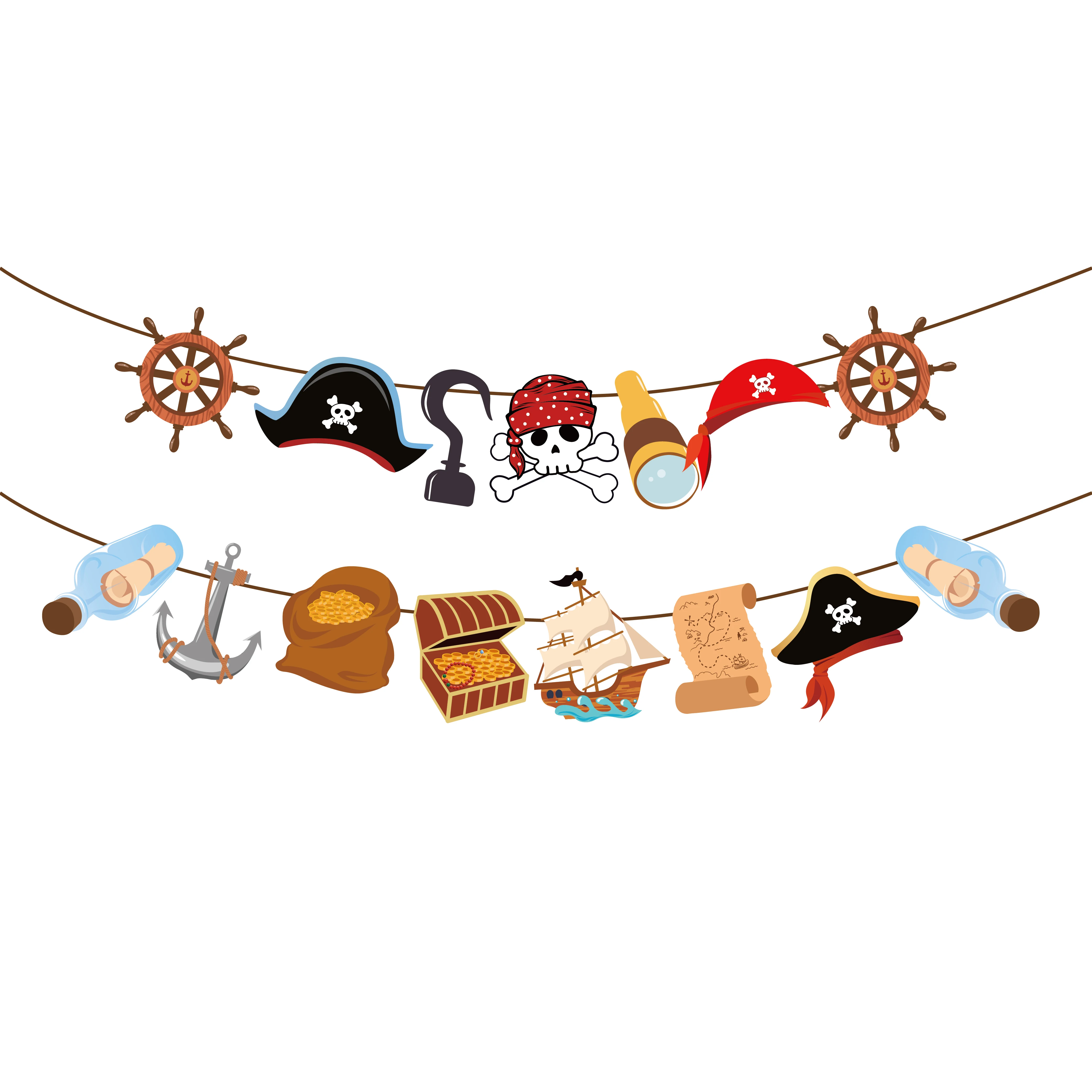 Мальчик DIY Карибский пиратский настенный флажок для вечерние ринки сувениры