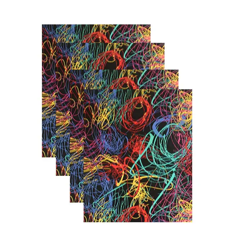 Виниловые листы с 3D рисунком термопресс для футболок 4 декоративных