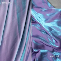 mercerized cotton silk satin fabric violet gradient diy background decor nightgown suit shirt cheongsam dress designer fabric