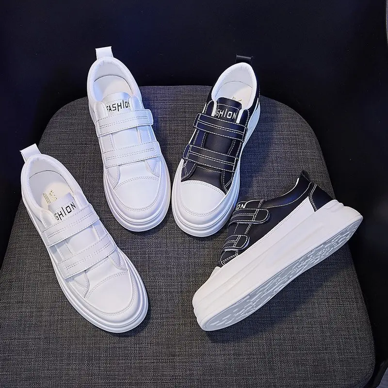 

All-Match Korean Shoes Casual Female Sneakers Dress Flats Women Clogs Platform Round Toe 2021 Creepers New Summer Small Rubber R