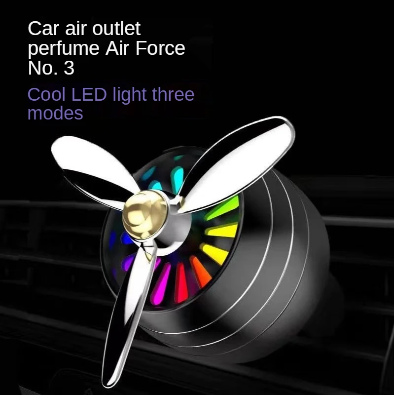 

Mini LED Car Smell Air Freshener Conditioning Alloy Auto Vent Outlet Perfume Clip Fresh Aromatherapy with Car Decoration Light