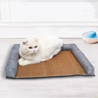 cat bed cooling summer pad mat for dogs cat blanket sofa breathable pet bed medium large puppy kitten deep sleeping washable
