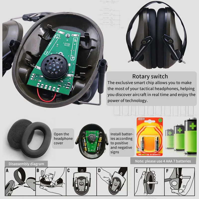 

Noise Reduction Headphone Protective Durable Outdoor Hunting Shooting Accessories Anti-Noise Ear Defenders Hearing Protector