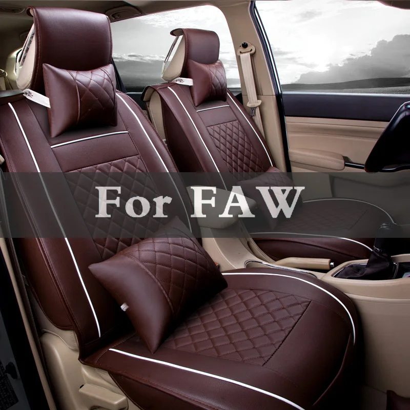 

1 Set Leather Interior Accessories 5 Car Seats Covers Color Protector Styling For Faw Besturn Jinn V2 V5 Oley Vita B50 X80 B70