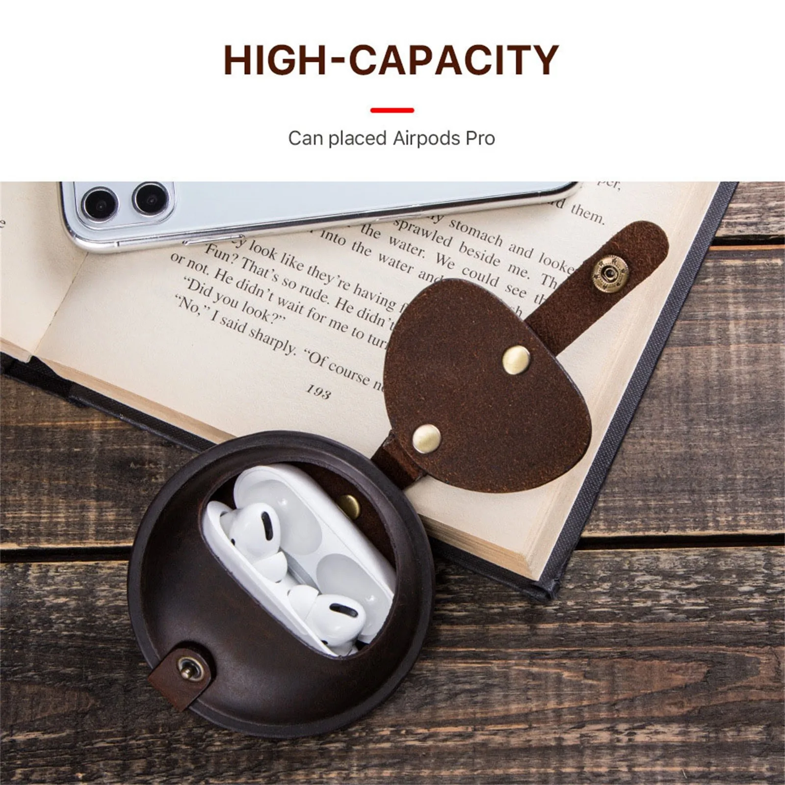 Подходит для беспроводной Bluetooth гарнитуры Airpod Pro защитный чехол из воловьей кожи