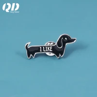 cartoon dachshund dog cute funny pin brooch jackets jeans lapel pin jewelry accessories gift