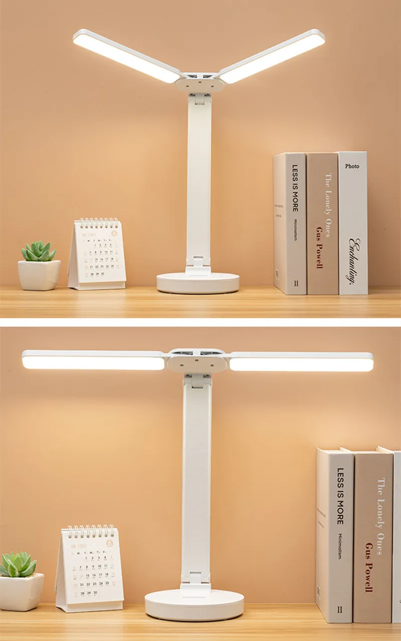 Double Lamp High Brightness LED Table Touch Dimming Foldable Desk Work and Study Eye Protection Studing Lights | Освещение