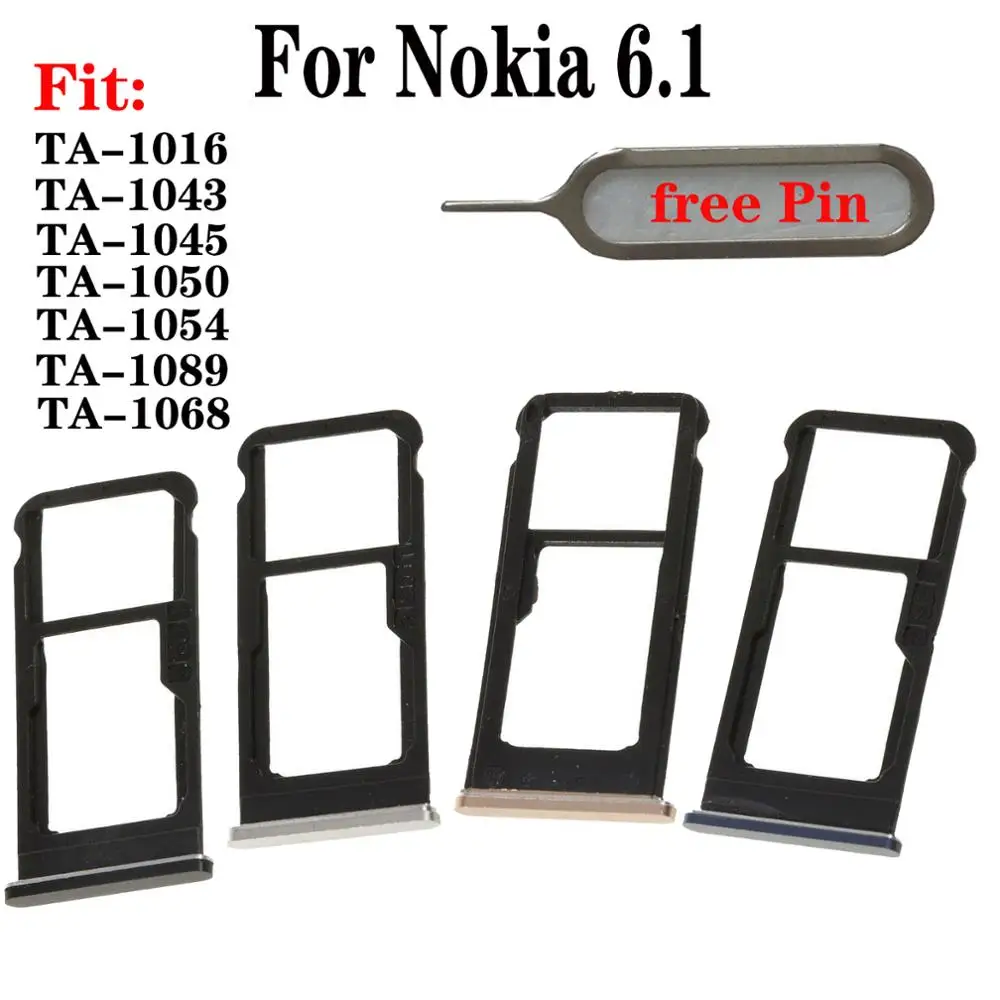 Шюэда 100% новый для Nokia 6 1 TA 1016 1043 1045 1050 1054 1068 1089 SIM лоток Слот SD карты с Pin|Шлейфы
