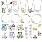 Ожерелье женское из серебра 925 пробы с насекомыми, с официальным логотипом