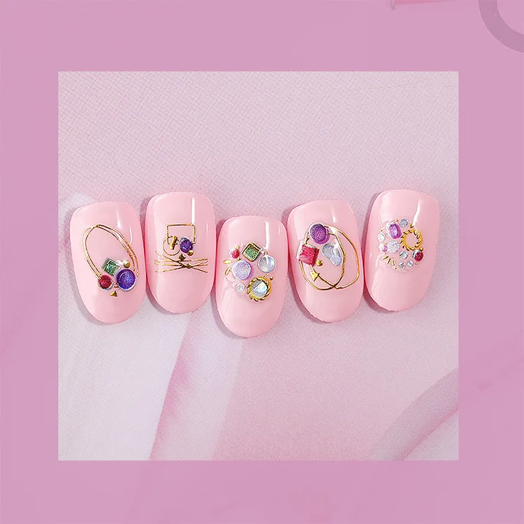

1 Pcs 3D Nail Sticker Pearl Simple Jewelry Crystal Stones Design For Nails Sliders Tips Manicure DIY Decoration