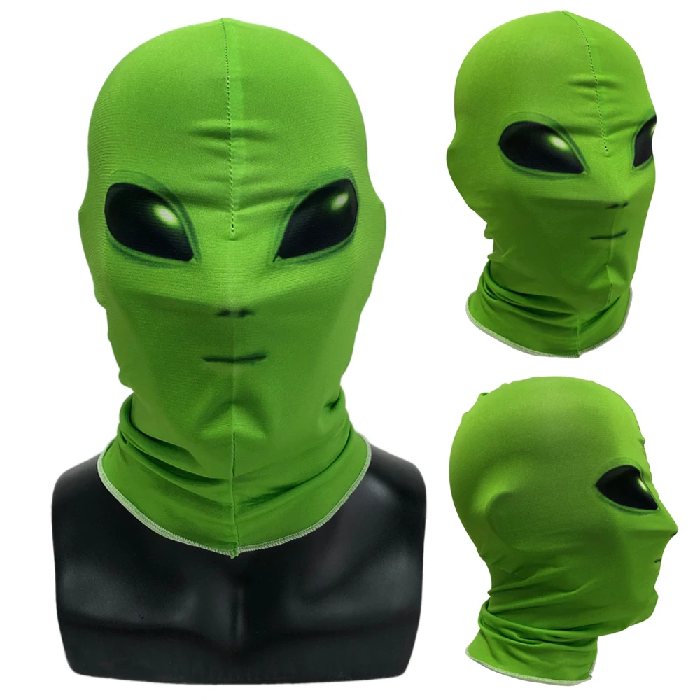 

Horror Alien Mask Cosplay Scary Full Face UFO Alien Latex Masks Helmet Halloween Masquerade Party Costume Props