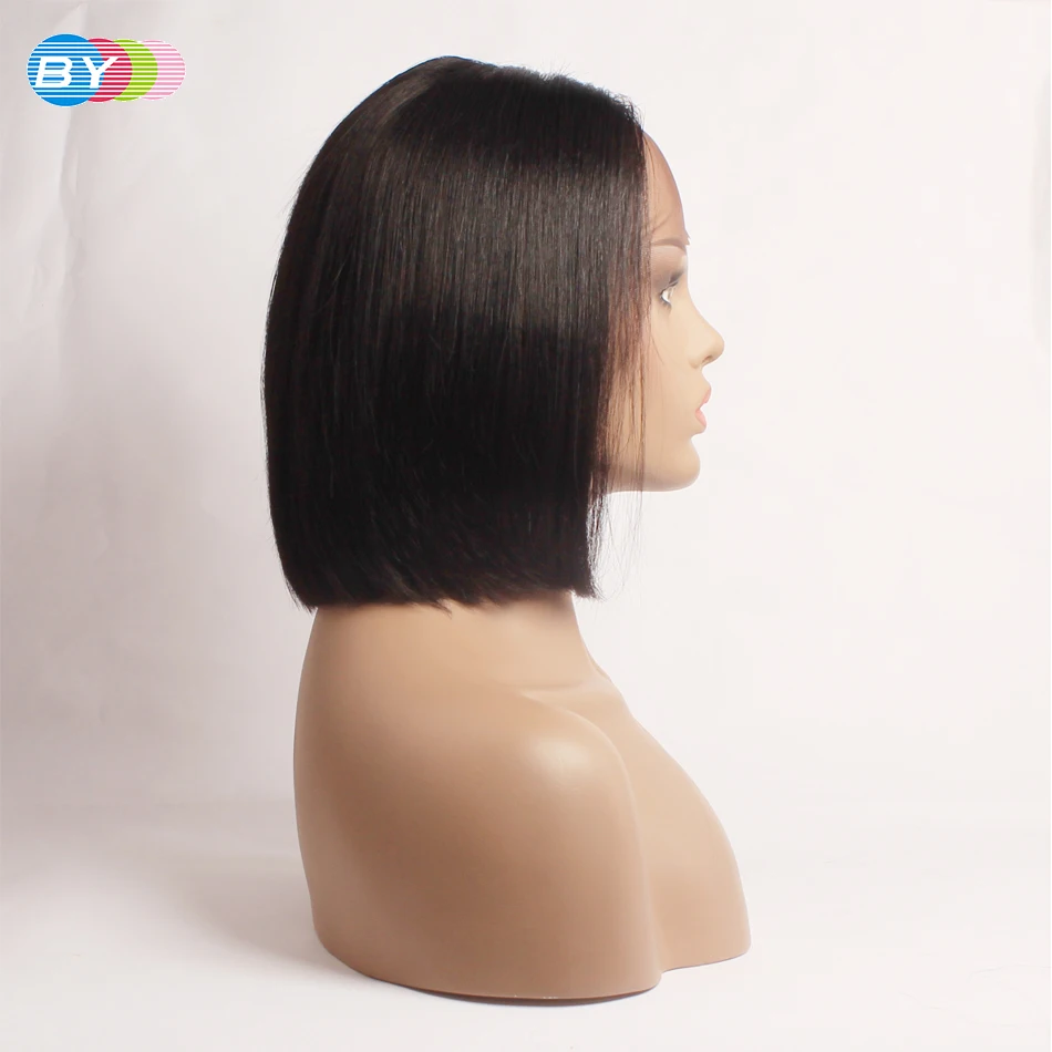 [BY] бразильские прямые волосы пучки с 360 кружевной фронтальной застежкой