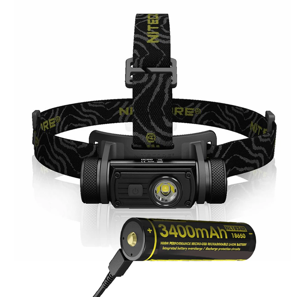 Налобный фонарь NITECORE HC60 USB 1000 люмен 117 м|head lamp xm-l2|head lamprechargeable headlight |