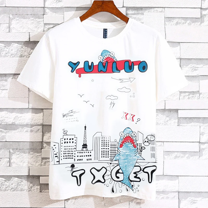 Летние мужские футболки с коротким рукавом большие размеры 2xl - 8xl 9xl хлопковая