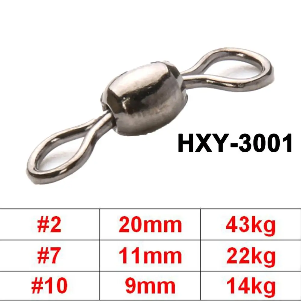 HXY-3001 50pc Maximumcatch 20 штук#1-6 шарикоподшипник поворотный с твердым кольцом рыболовный Поворотный разъем из нержавеющей стали инструменты - Цвет: HXY-3001 50pc