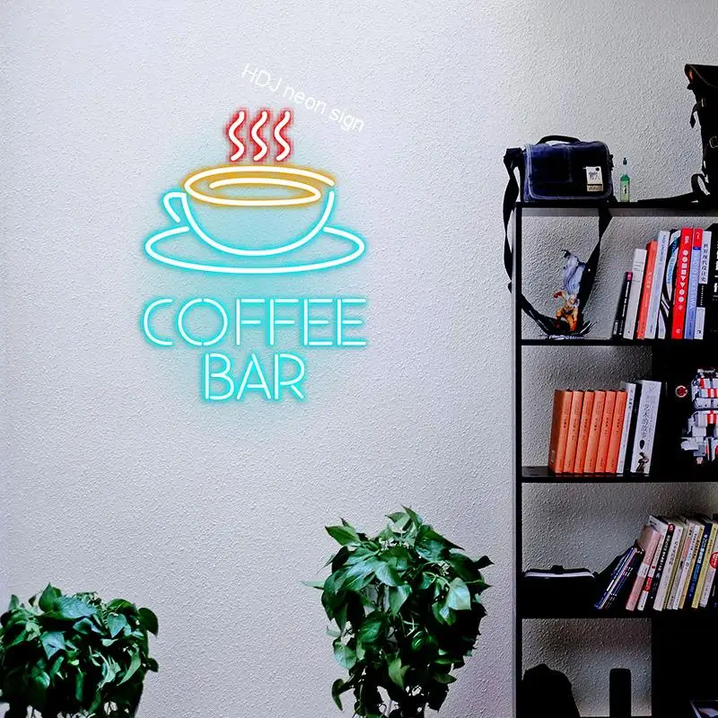 Неоновая вывеска с логотипом персонализированная на заказ для бара бистро кафе