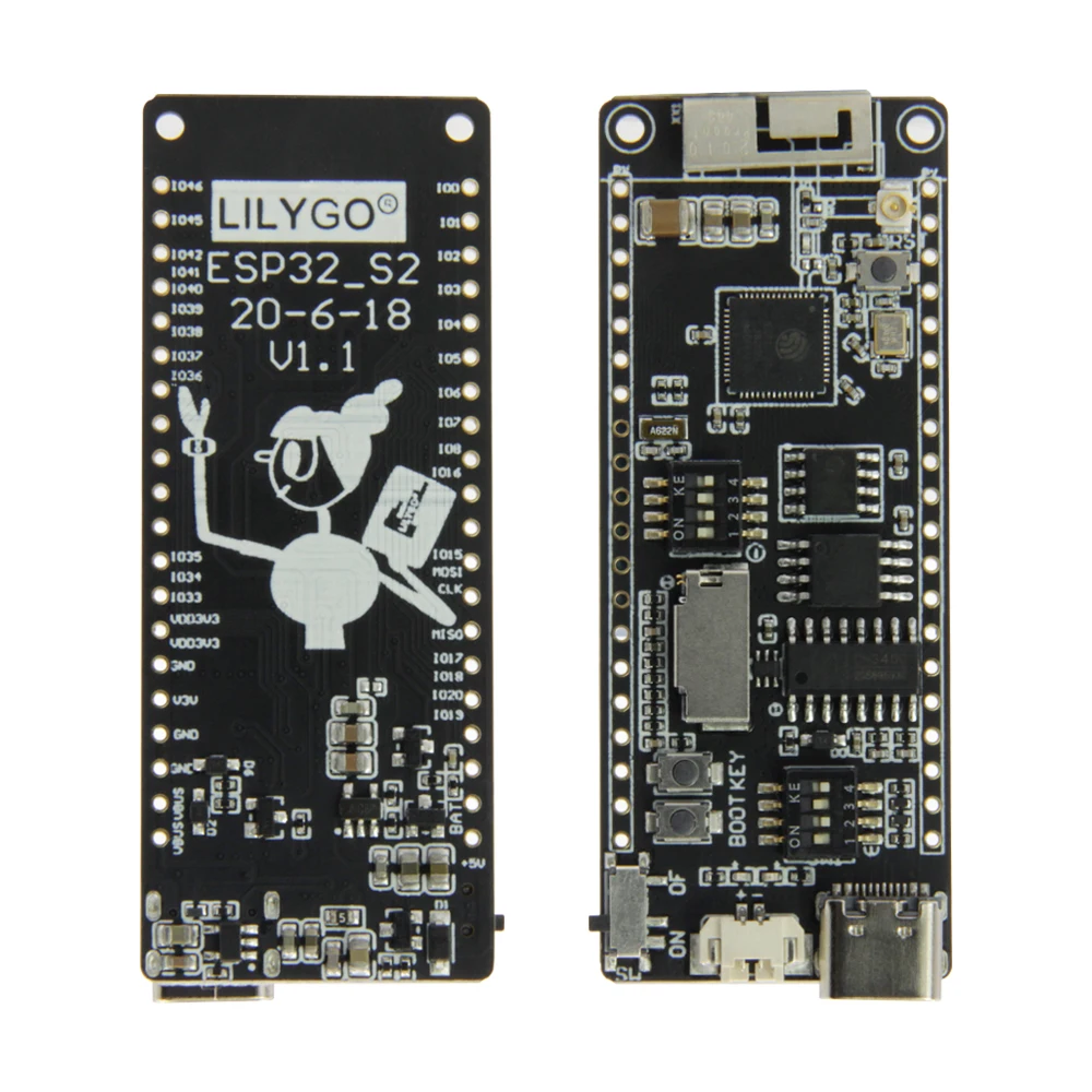 

LILYGO® TTGO T8 ESP32-S2 V1.1 WIFI Wireless Module Type-c Connector TF Card Slot Development Board