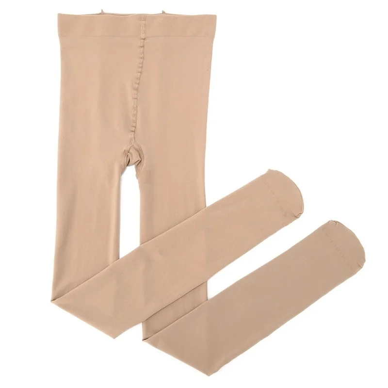 Размера плюс ультра-эластичные чулки Колготки для девочек WomenThin сезон черные