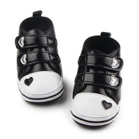 spring shoes newborn baby girls classic heart shaped pu leather tennis lace up autumn first walkers 13