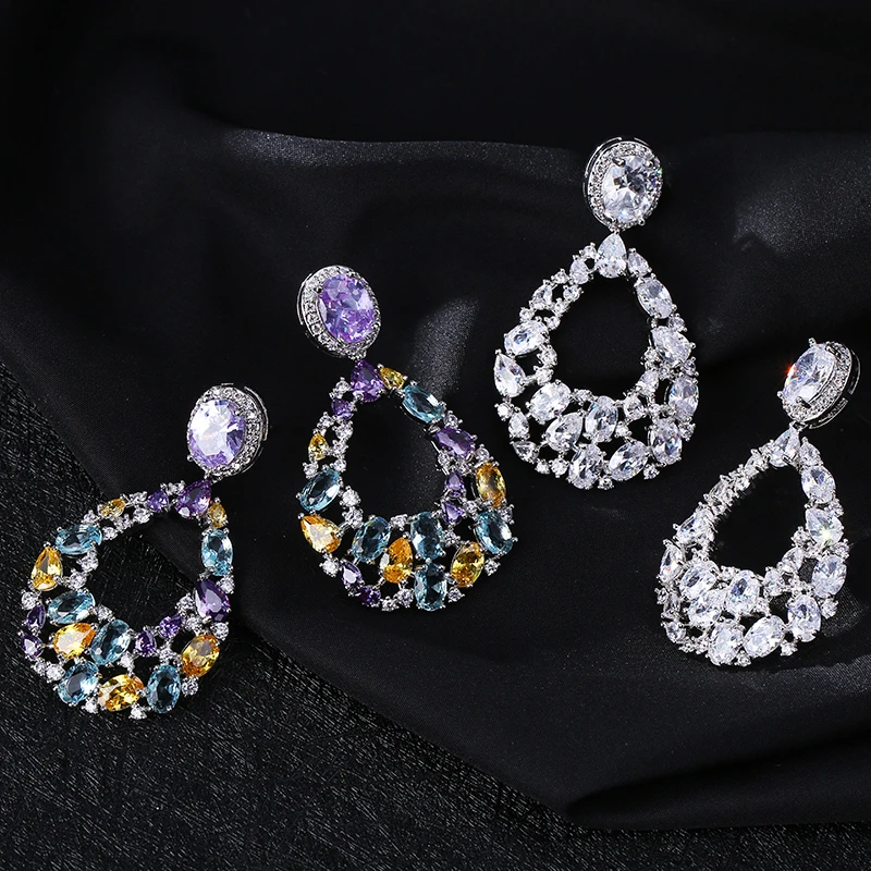 GAOLA новый дизайн серьги с цветами в форме капель для свадебной вечеринки