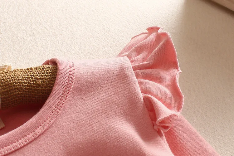 Girls Long Sleeve Children's T-shirt Bottom-shirt Children's Autumn Cartoon Embroidered Cotton T-shirt