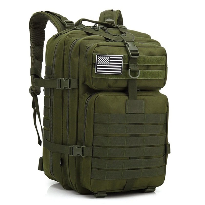 50L Military Tactical Backpack Training Gym Fitness Bag Man Outdoor Hiking Camping Travel Rucksack Trekking Army Molle | Спорт и