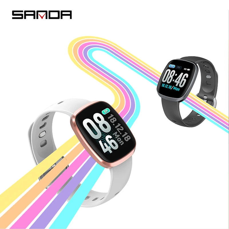 Sanda GT103 Smart Watch Blood Pressure Tracker Waterproof Bracelet Fitness Message Reminder Relogio Inteligente | Электроника
