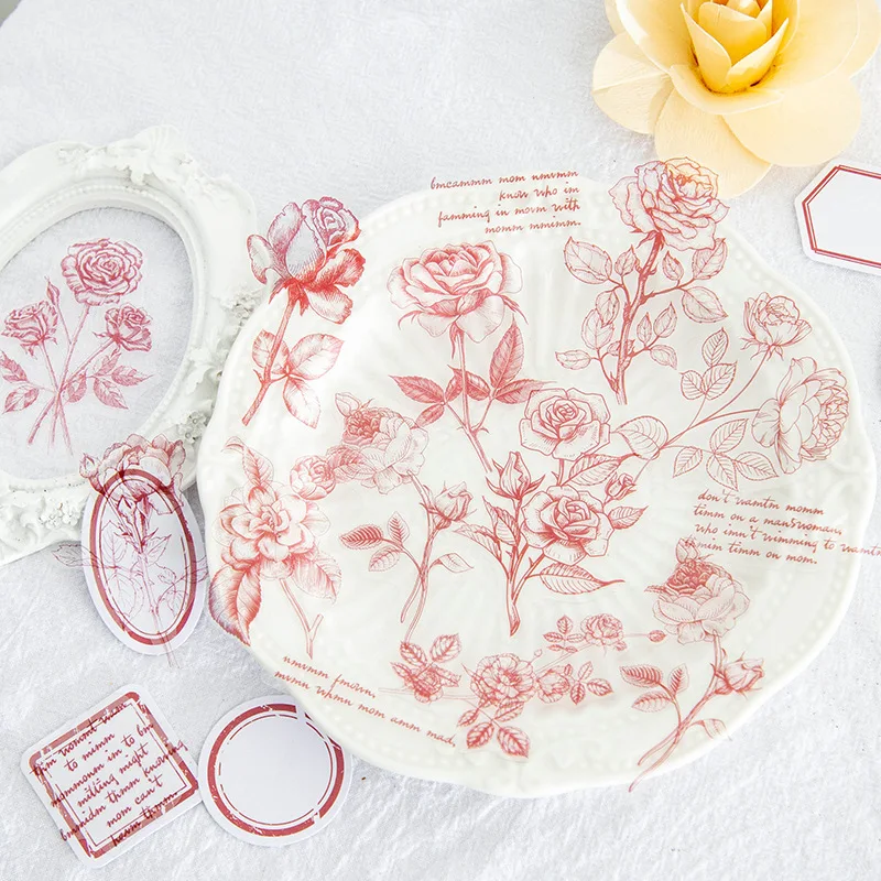 40 шт./однотонные наклейки для украшения растений эвкалипта маргариток дневник