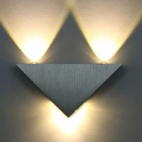 modern led wall lamp 3w aluminum body triangle wall light for bedroom home lighting luminaire bathroom light fixture wall sconce