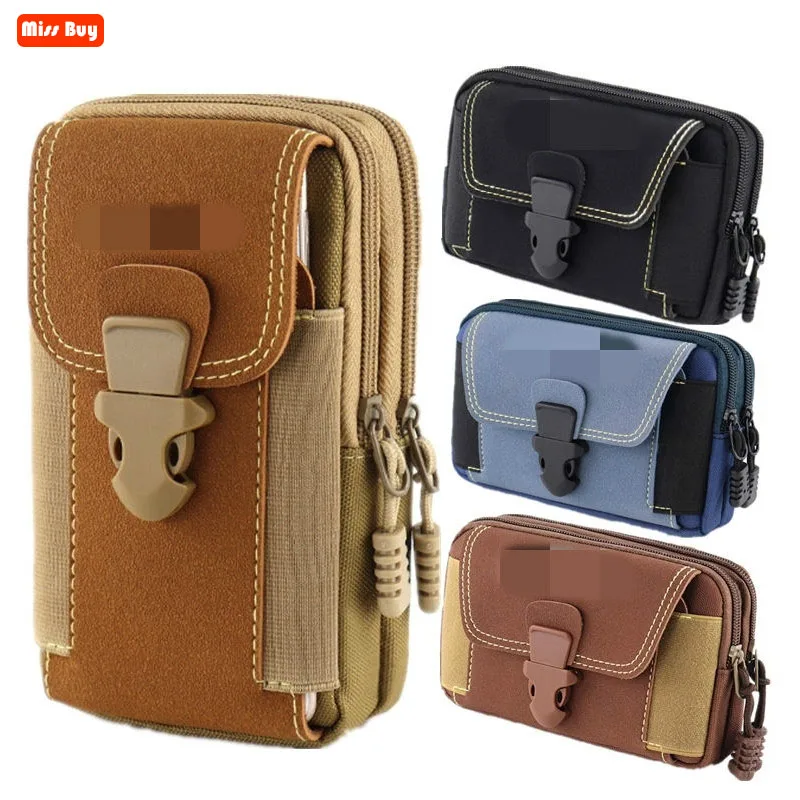 Universal Canvas Waterproof Mobile Phone Bag For Samsung/iPhone/Huawei/HTC/LG/Xiaomi Wallet Case Belt Pouch Coin Purse Cover