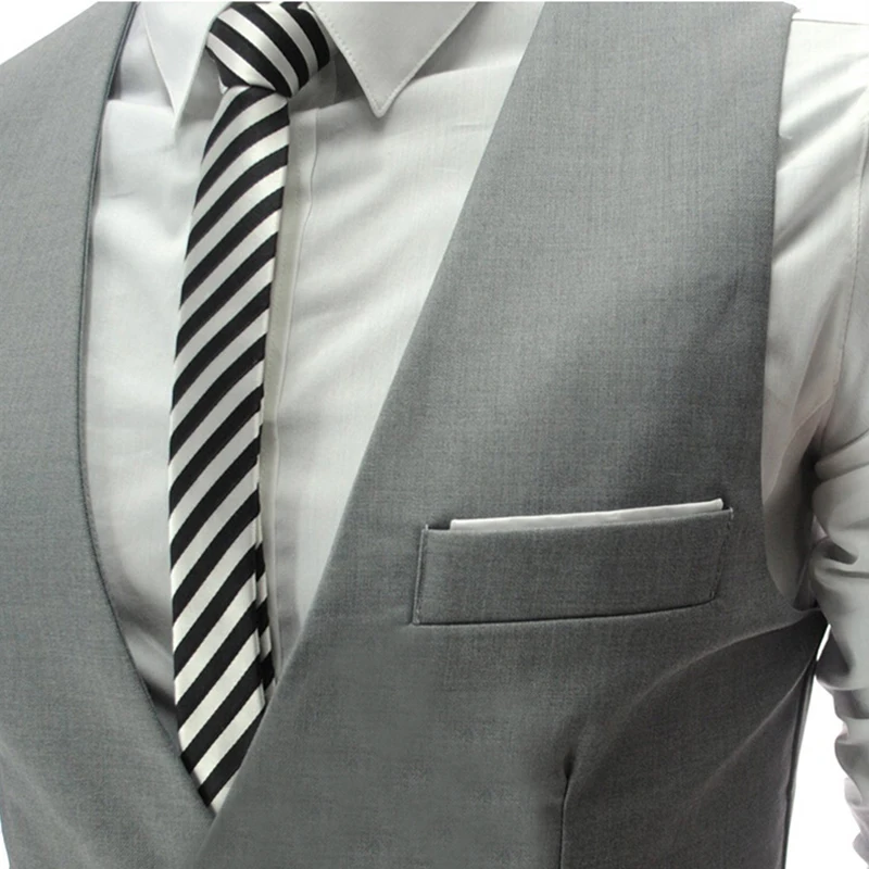 

2020 Dress Vests For Men Slim Fit Mens Suit Vest Male Waistcoat Gilet Homme Colete masculino social Formal Business Jacket 4XL