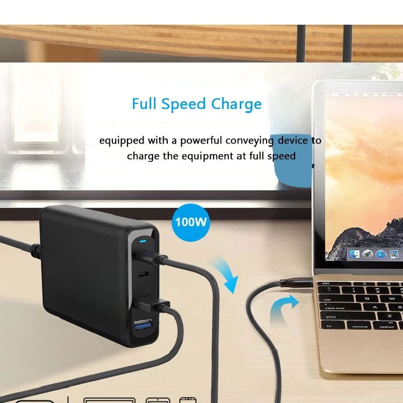 

100W 4 in 1 International Universal Charging Head Detachable Electrical Euro EU Plug Duck Head Power Adapter for iPhone Samsung