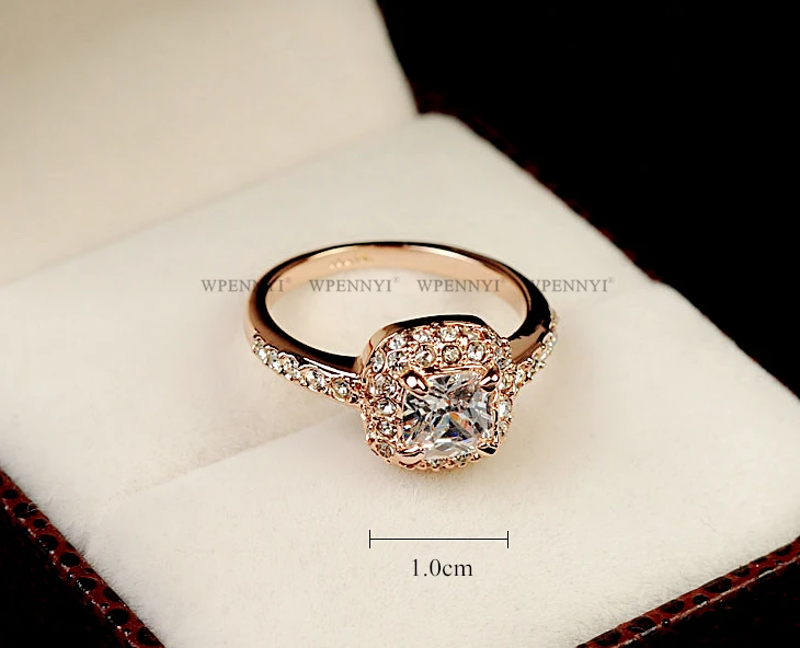 Классический серебристый цвет высокое качество принцесса квадратный Цирконий