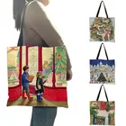Новая вдохновение, Рождественский Снежный пейзаж, женская сумка через плечо, женские большие сумки-тоуты, сумки для покупок для продуктов 13207