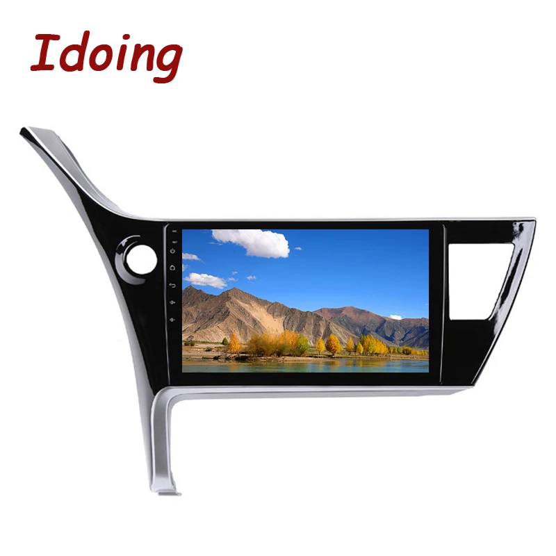 Idoing 10.2&quot4G+64G 2.5D QLED Car Radio Android Multimedia Player For Toyota Corolla 2017 2018 GPS Navigation Head Unit No 2 Din - купить
