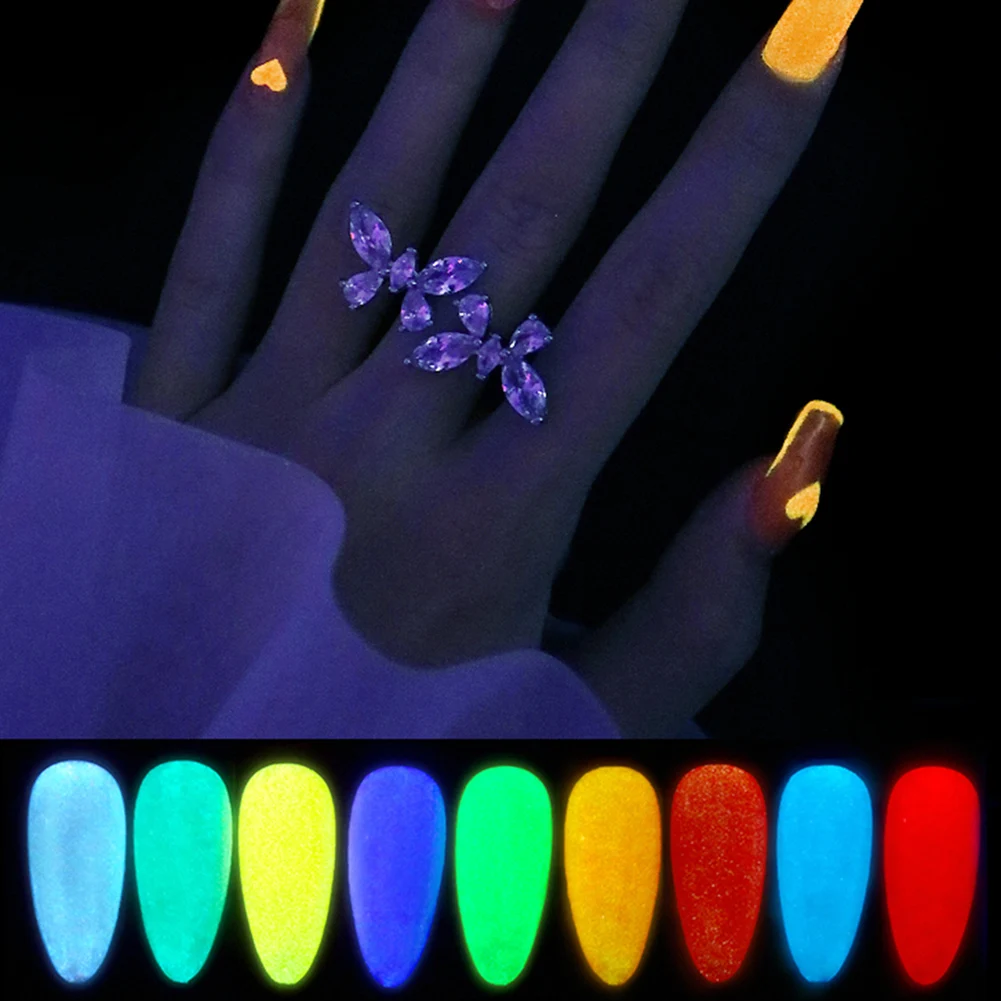 12 Colors Glow in the Dark Gel Nail Polish Luminous Gel Polish for Lighting Look Nail Extension Gel Polish for Women