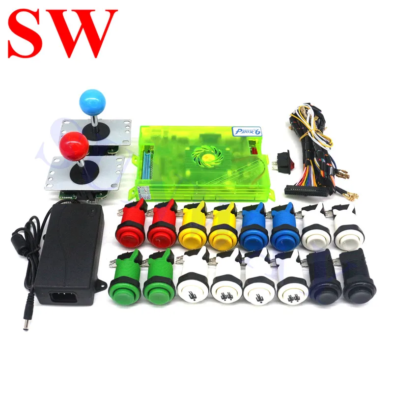 

Pandora box 6 DIY Arcade Kits with 1300 in 1 games + Arcade 5pin joystick+Happ Buttons+Wire Harness+Power switch for PC Home TV