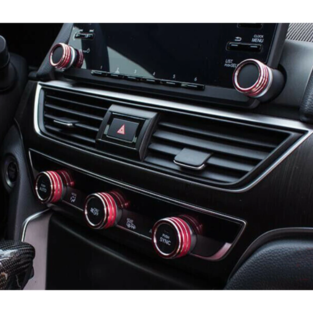 

Red Decorative circle Trim 5pc Circle Fit For Honda Accord 2018-2020 Interior Hot Sale Brandnew