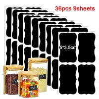 36pcs blackboard label stickers for cans waterproof removable chalkboard kitchen pantry spices stickers jars bottles stickers