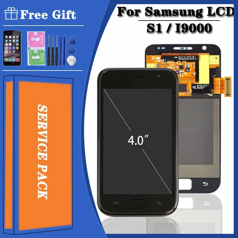 4.0" Sinbeda Super AMOLED For Samsung Galaxy S1 I9000 LCD Display Touch Screen Digitizer Assembly for Samsung S1 LCD