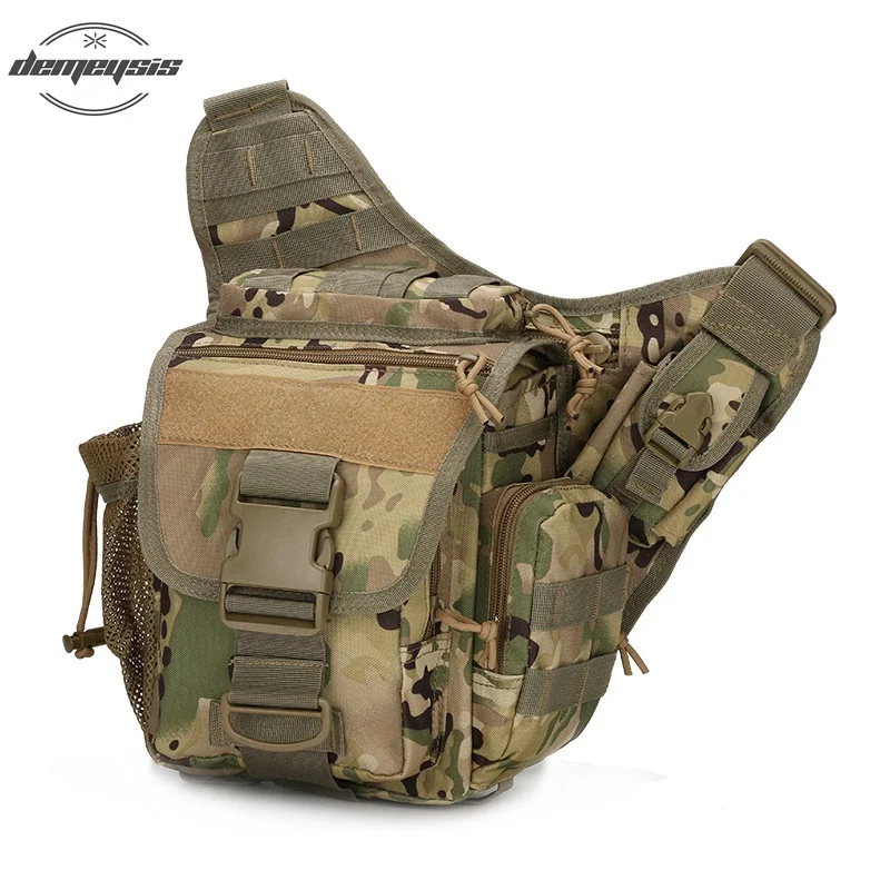 multicam Мужская Военная Тактическая Сумка, Molle армейская спортивная сумка на плечо, уличная походная дорожная сумка для альпинизма, сумка через плечо - Color: multicam