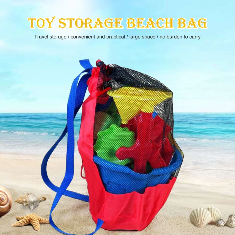 

Children's Beach Bag Baby Ocean Storage Net Bag Beach Toy Net Bag Water Fun Sports Bathroom Clothes Towel Kids Backpack Storage