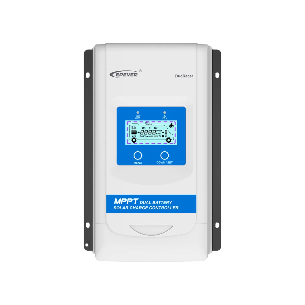 EPEVER новый двойной аккумулятор MPPT Солнечный контроллер 10A 20A 30A DuoRacer батарея