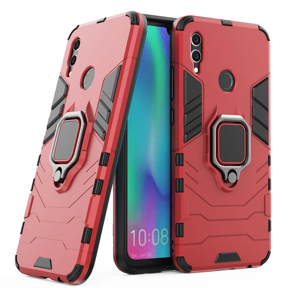 Бронированный чехол для huawei P Smart чехол Магнитный держатель-кольцо для пальца бампер Защита задняя крышка для huawei P Smart чехол