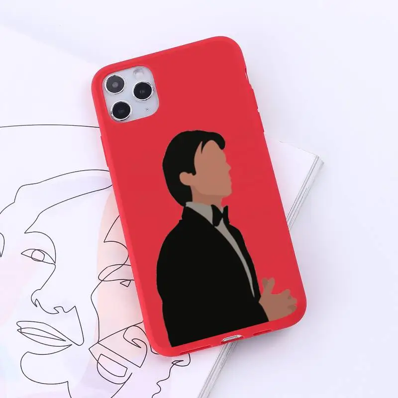

The Vampire Diaries Damon Phone Case Red Candy Color for iPhone 6 7 8 11 12 s mini pro X XS XR MAX Plus