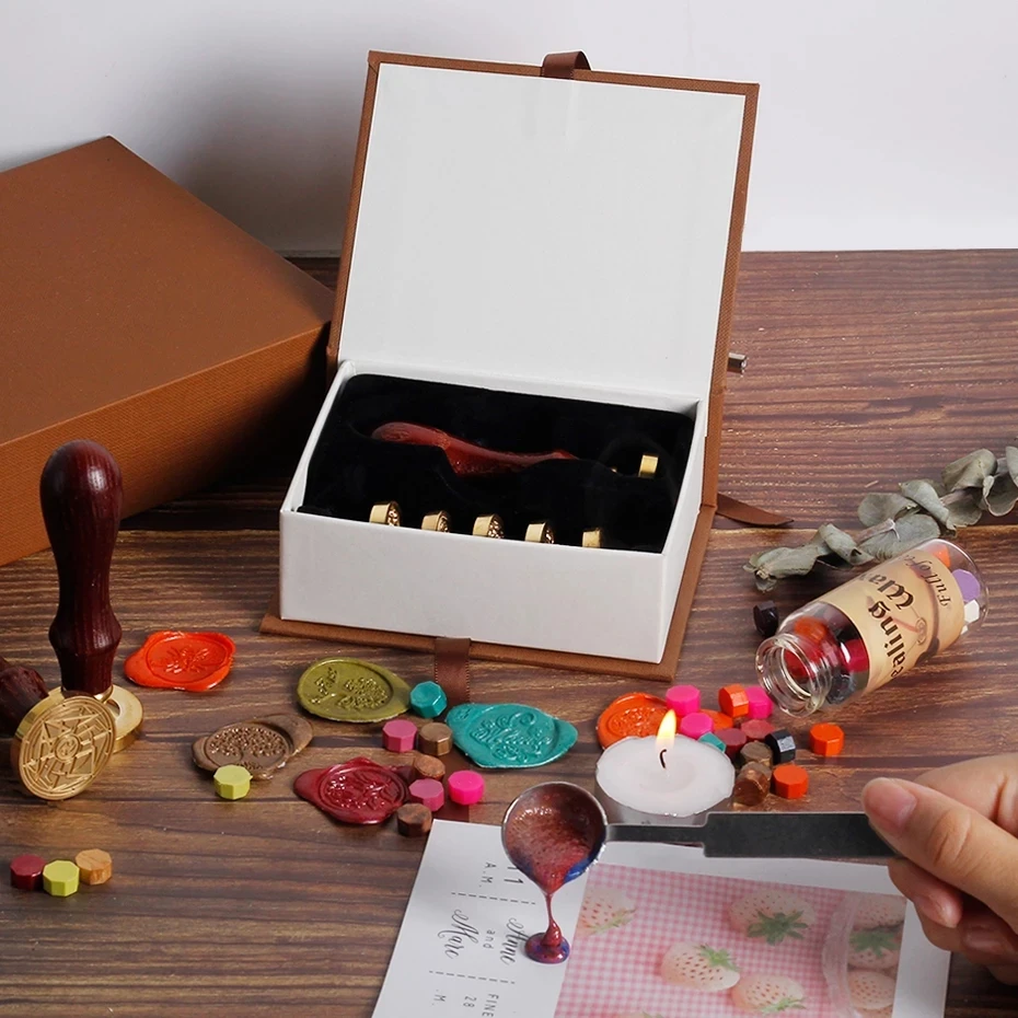 Модный винтажный деревянный штамп Античная Металлическая печать восковой