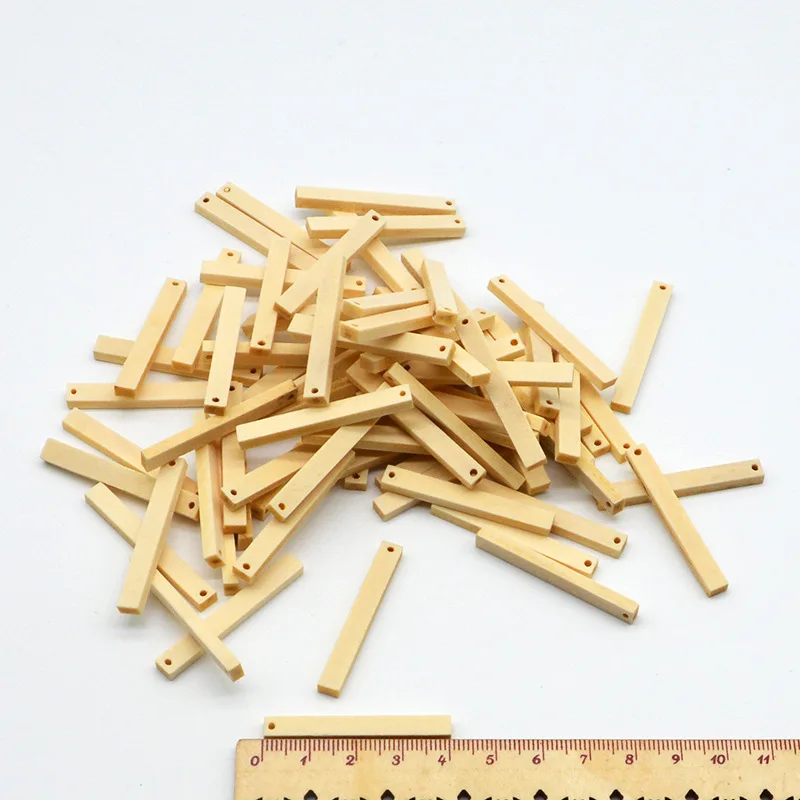 Wholesale Price Long Natural Wooden Beads For DIY Earrings Jewelry Gift 4cm | Украшения и аксессуары